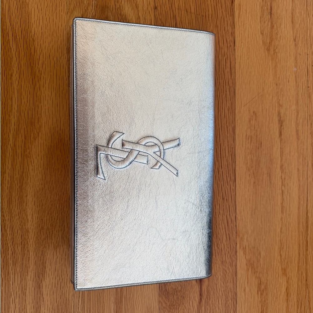 Silver YSL Clutch